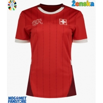 Švicarska Domaci Dres za Ženska EP 2024 Kratak Rukav